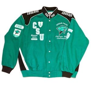 Chicago State University Big Boy Headgear BRAND NEW Green Varsity Jacket 2XL NWT